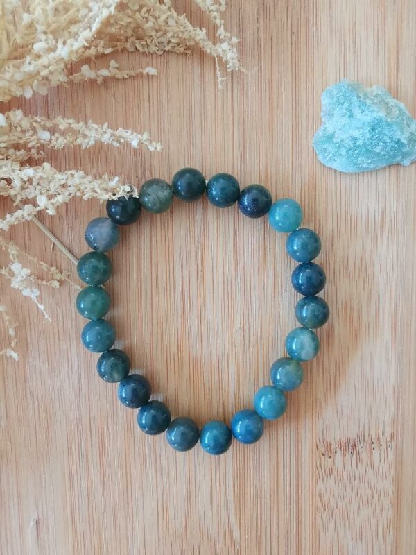 Bracelet en agate mousse